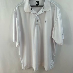Footjoy Golf Polo Shirt Mens Size XXL White LCC Longmeadow Club Short Sleeve
